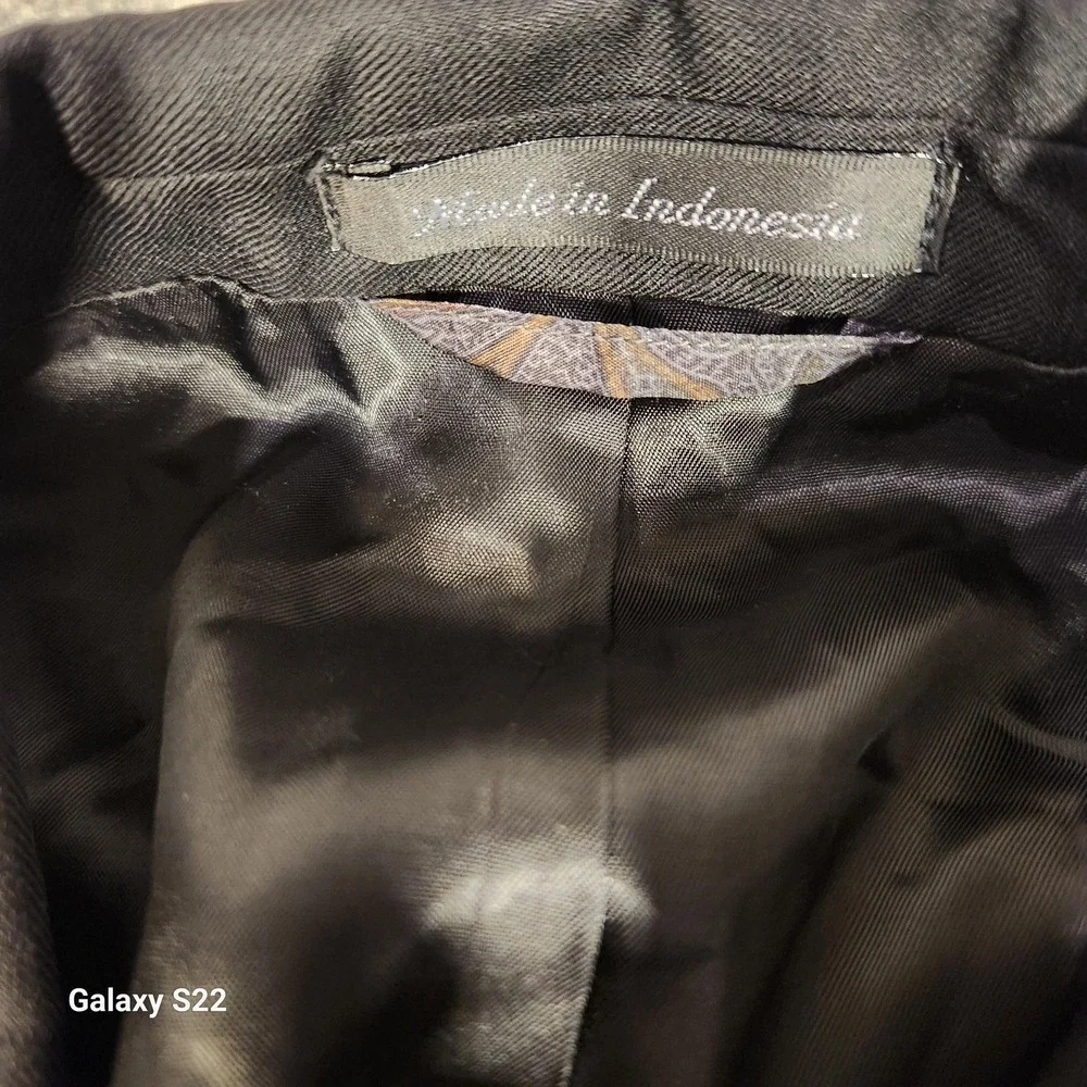 Lauren Ralph Lauren Blazer Mens 44R Black 100%‎ Wool 2 Button Notch Lapel Lined